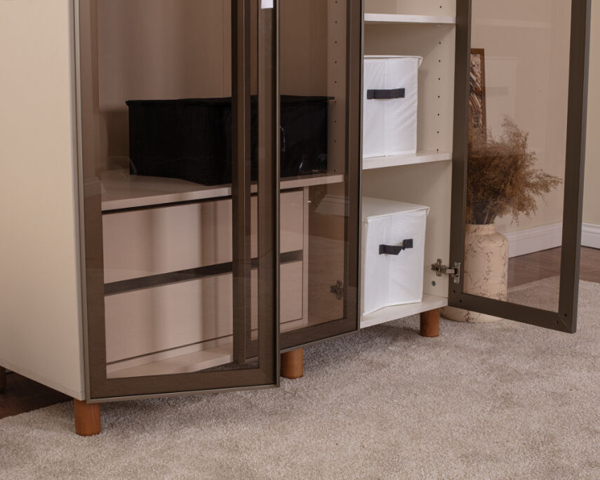 Vibe 3 Kapaklı Krem Gövde (Cam Kapak) - 6