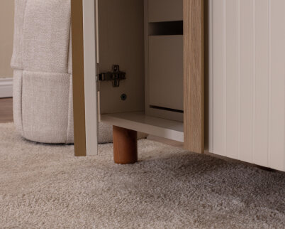 İtra 3 Kapaklı Gardırop Krem Gövde (Krem Lake Kapak) - 7