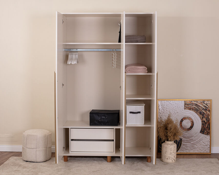 Vibe 3 Kapaklı Krem Gövde (Krem MDFLAM Kapak) - 3