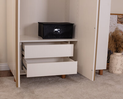 İtra 3 Kapaklı Gardırop Krem Gövde (Krem MDFLAM Kapak) - 5