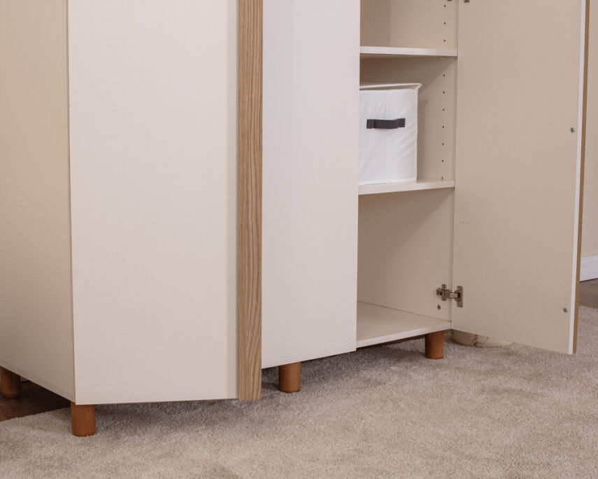 Vibe 3 Kapaklı Krem Gövde (Krem MDFLAM Kapak) - 6