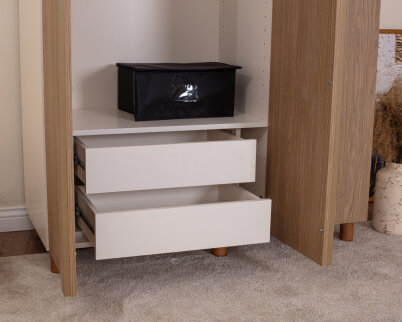 İtra 3 Kapaklı Krem Gövde (Meşe MDFLAM Kapak) - 6