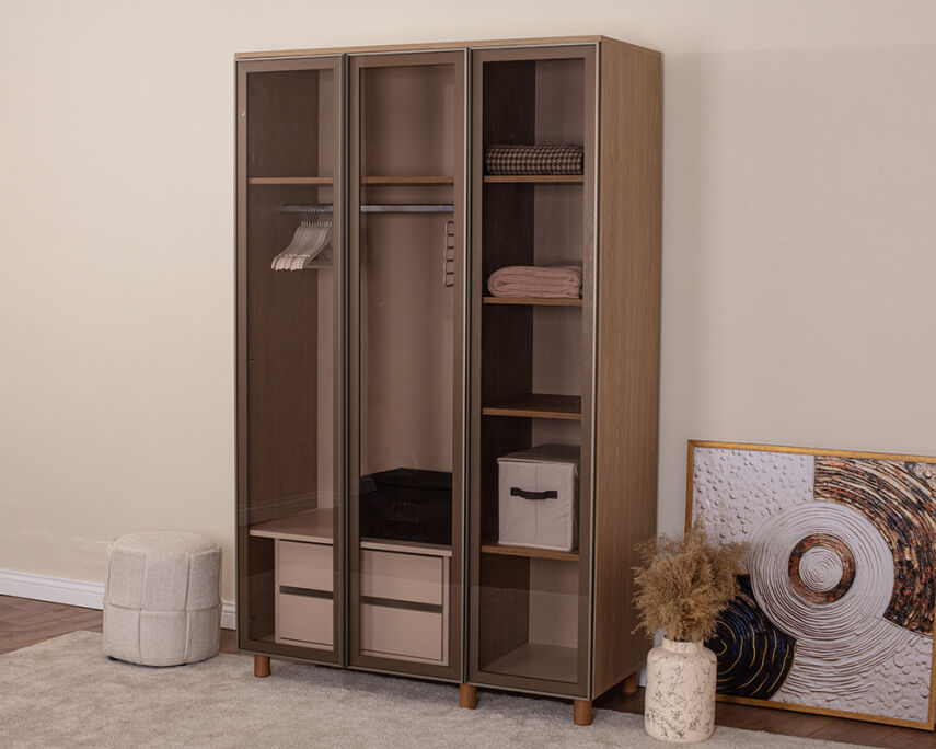 Vibe 3 Kapaklı Meşe Gövde (Cam Kapak) - 