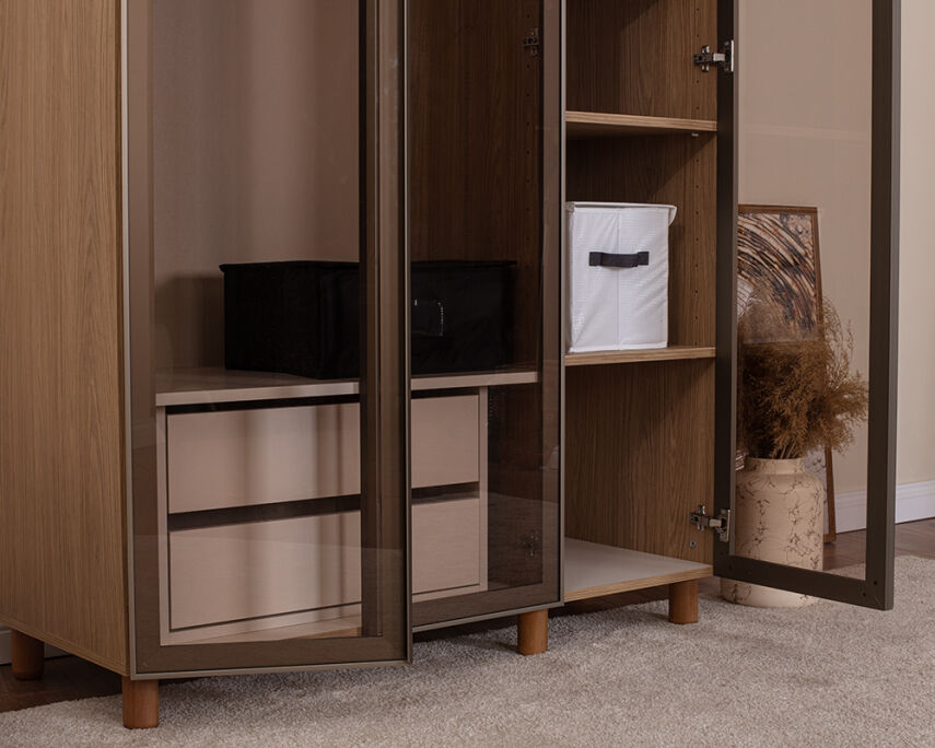 Vibe 3 Kapaklı Meşe Gövde (Cam Kapak) - 6