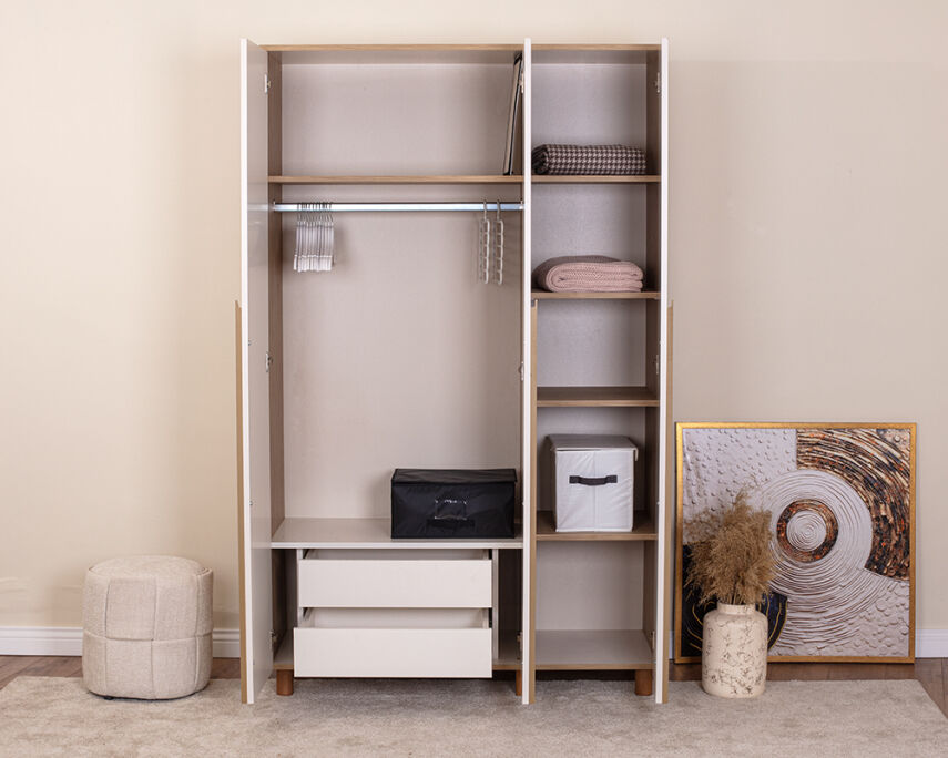 Vibe 3 Kapaklı Meşe Gövde (Krem MDFLAM Kapak) - 3