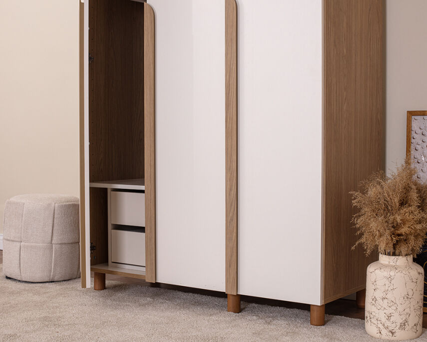 Vibe 3 Kapaklı Meşe Gövde (Krem MDFLAM Kapak) - 4