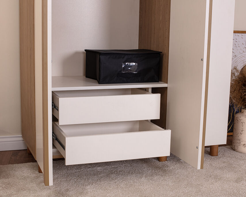 Vibe 3 Kapaklı Meşe Gövde (Krem MDFLAM Kapak) - 5