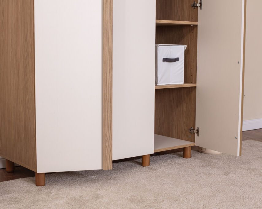 Vibe 3 Kapaklı Meşe Gövde (Krem MDFLAM Kapak) - 6