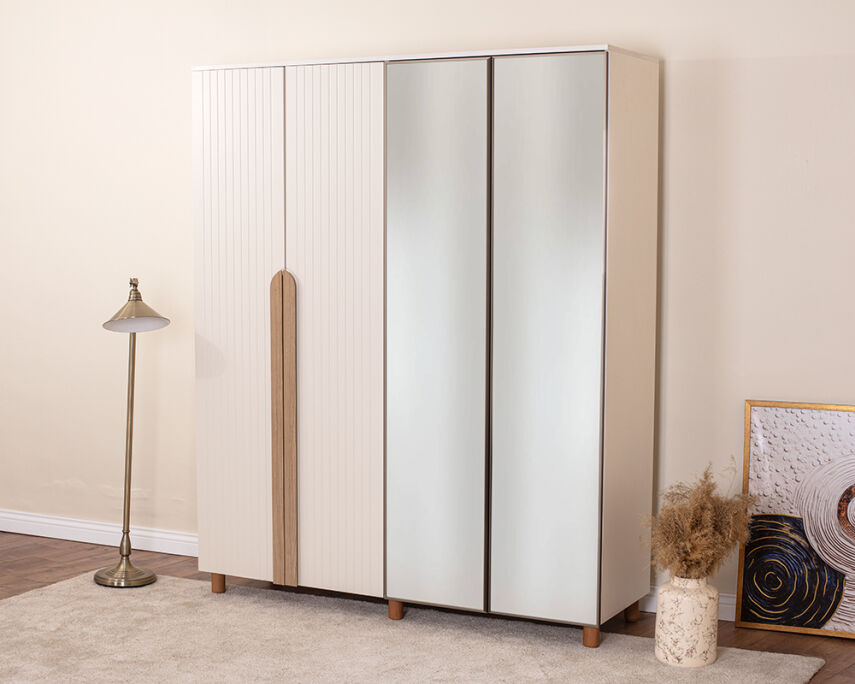 Vibe 4 Kapaklı Krem Gövde (2 Kapak Krem Lake 2 Kapak Aynalı) - 2