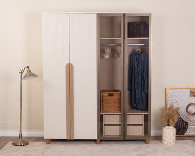 Vibe 4 Kapaklı Krem Gövde (2 Kapak Krem Lake 2 Kapak Camlı) - 