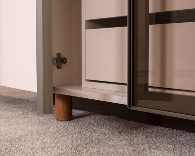 İtra 4 Kapaklı Gardırop Krem Gövde (2 Kapak Krem MDFLAM 2 Kapak Camlı) - 7