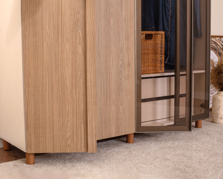 	 Vibe 4 Kapaklı Krem Gövde (2 Kapak Meşe MDFLAM 2 Kapak Camlı) - 6