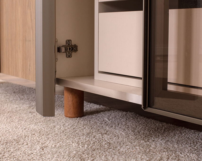 	 Vibe 4 Kapaklı Krem Gövde (2 Kapak Meşe MDFLAM 2 Kapak Camlı) - 7