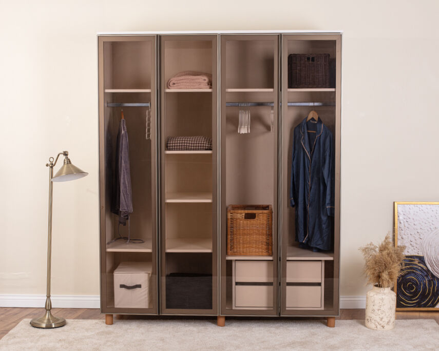 Vibe 4 Kapaklı Krem Gövde (Cam Kapak) - 