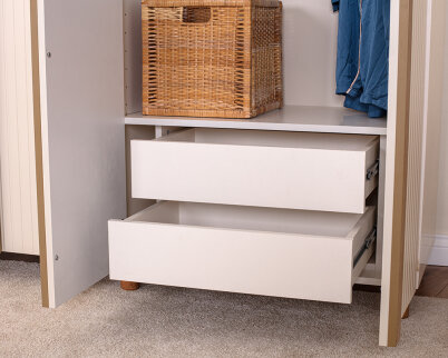 İtra 4 Kapaklı Gardırop Krem Gövde (Krem Lake Kapak) - 5