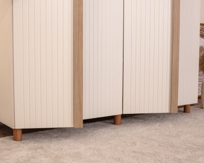 İtra 4 Kapaklı Gardırop Krem Gövde (Krem Lake Kapak) - 6