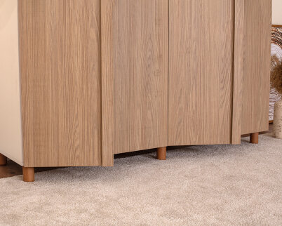 İtra 4 Kapaklı Krem Gövde (Meşe MDFLAM Kapak) - 7