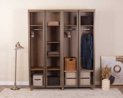 Vibe 4 Kapaklı Meşe Gövde (Cam Kapak) - 