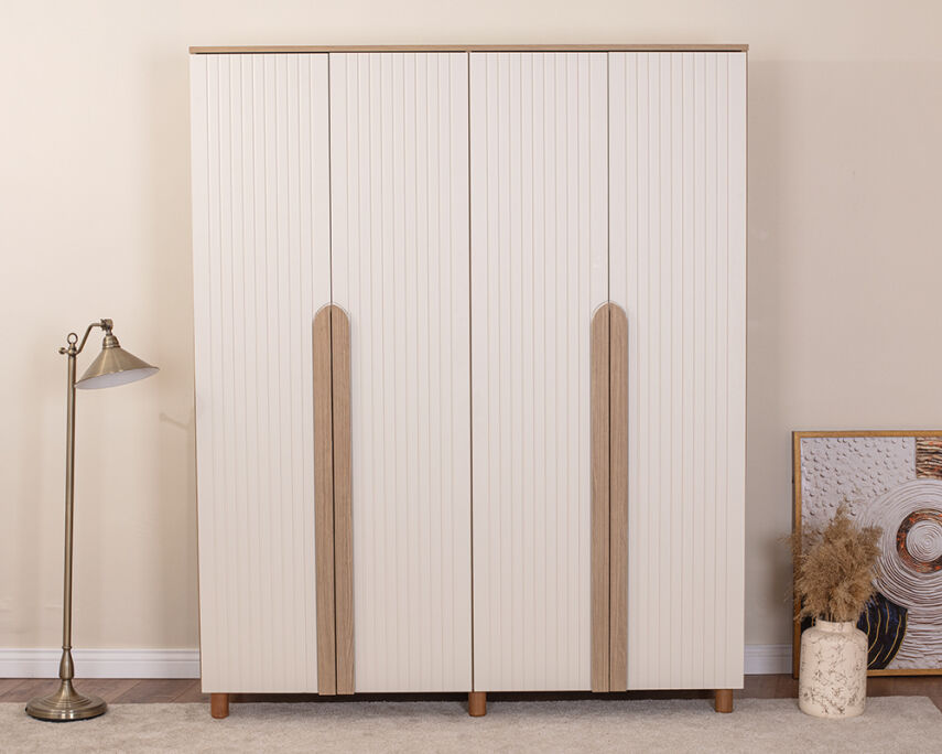 Vibe 4 Kapaklı Meşe Gövde (Krem Lake Kapak) - 