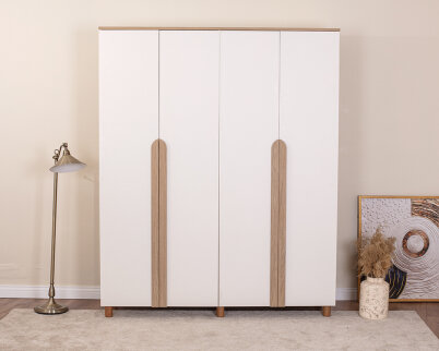 Vibe 4 Kapaklı Meşe Gövde (Krem MDFLAM Kapak) - 