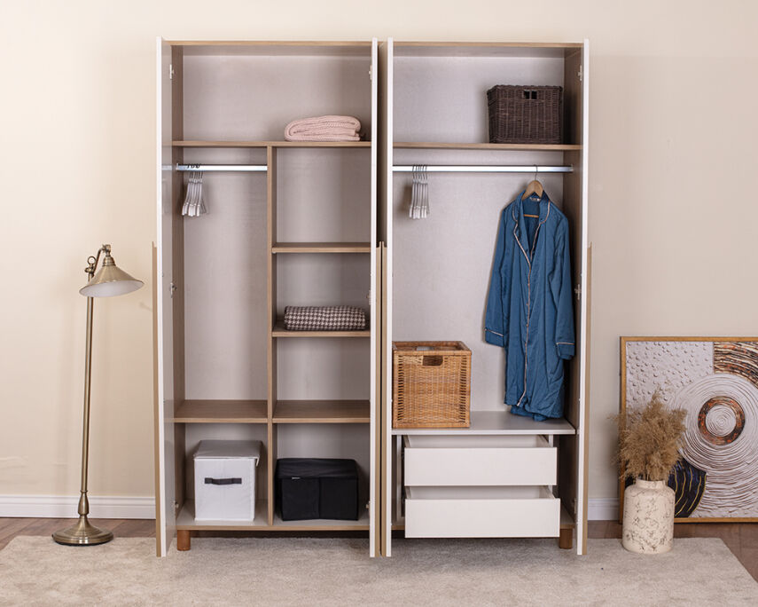 Vibe 4 Kapaklı Meşe Gövde (Krem MDFLAM Kapak) - 3