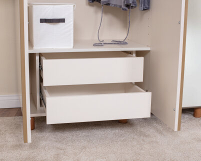 İtra 5 Kapaklı Gardırop Krem Gövde (4 Kapak Krem MDFLAM 1 Kapak Aynalı) - 5