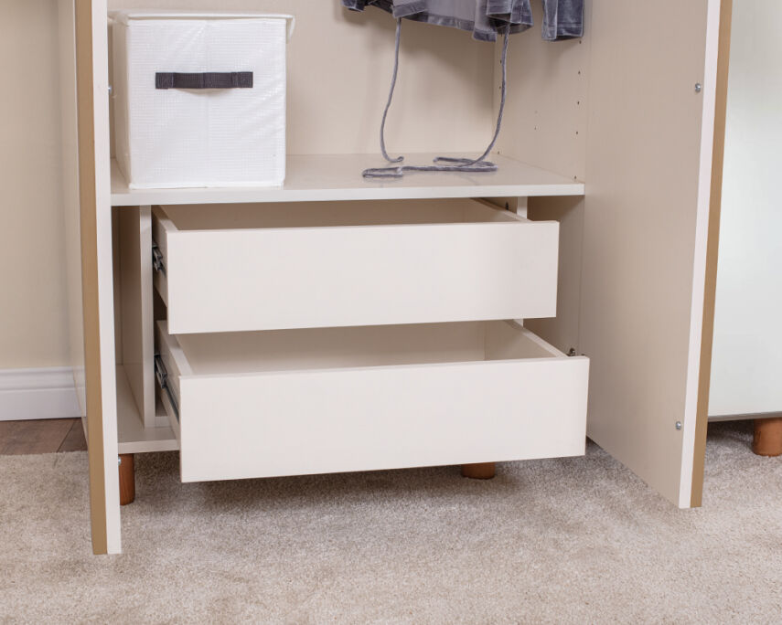 Vibe 5 Kapaklı Krem Gövde (4 Kapak Krem MDFLAM 1 Kapak Aynalı) - 5