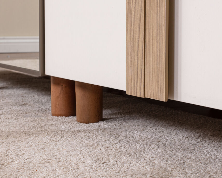 Vibe 5 Kapaklı Krem Gövde (4 Kapak Krem MDFLAM 1 Kapak Aynalı) - 6