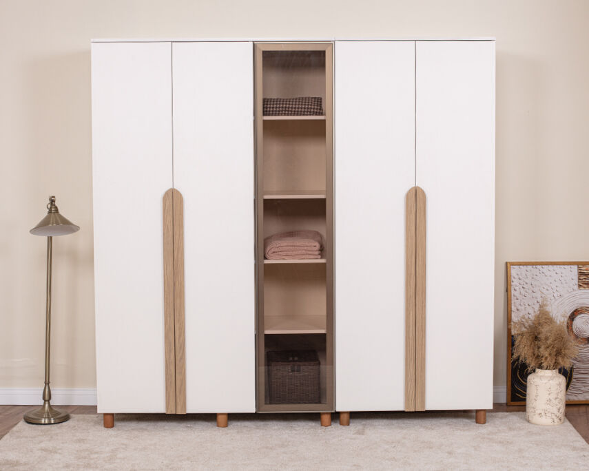 Vibe 5 Kapaklı Krem Gövde (4 Kapak Krem MDFLAM 1 Kapak Camlı) - 1