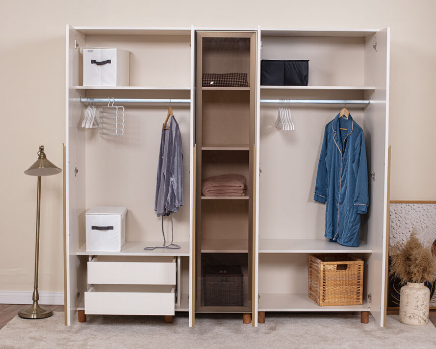 Vibe 5 Kapaklı Krem Gövde (4 Kapak Krem MDFLAM 1 Kapak Camlı) - 3