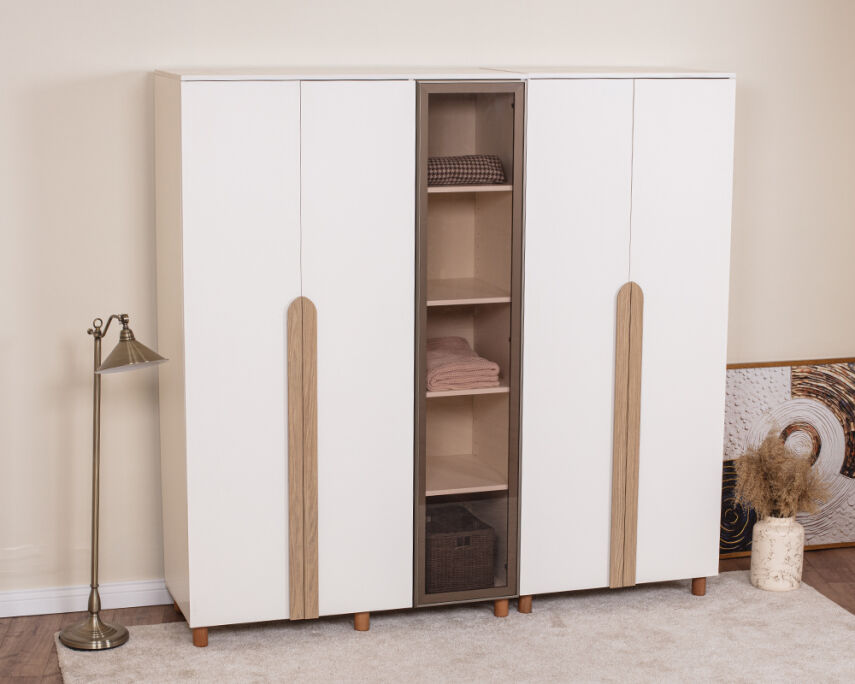 Vibe 5 Kapaklı Krem Gövde (4 Kapak Krem MDFLAM 1 Kapak Camlı) - 2