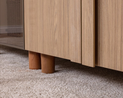 İtra 5 Kapaklı Gardırop Krem Gövde (4 Kapak Meşe MDFLAM 1 Kapak Camlı) - 6