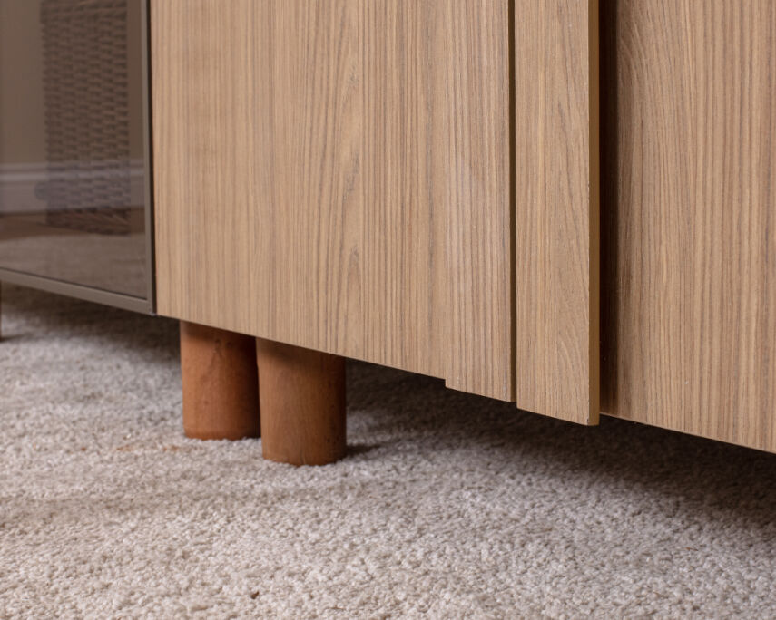 Vibe 5 Kapaklı Krem Gövde (4 Kapak Meşe MDFLAM 1 Kapak Camlı) - 6