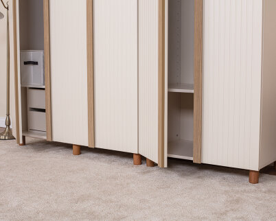 İtra 5 Kapaklı Gardırop Krem Gövde (Krem lake Kapak) - 4