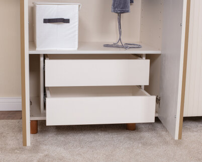 İtra 5 Kapaklı Gardırop Krem Gövde (Krem lake Kapak) - 5