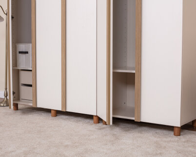 İtra 5 Kapaklı Gardırop Krem Gövde (Krem MDFLAM Kapak) - 4