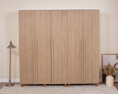 Vibe 5 Kapaklı Krem Gövde (Meşe MDFLAM Kapak) - 