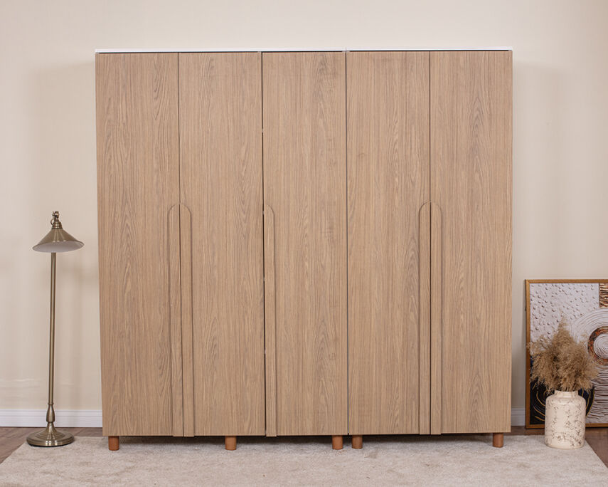 Vibe 5 Kapaklı Krem Gövde (Meşe MDFLAM Kapak) - 