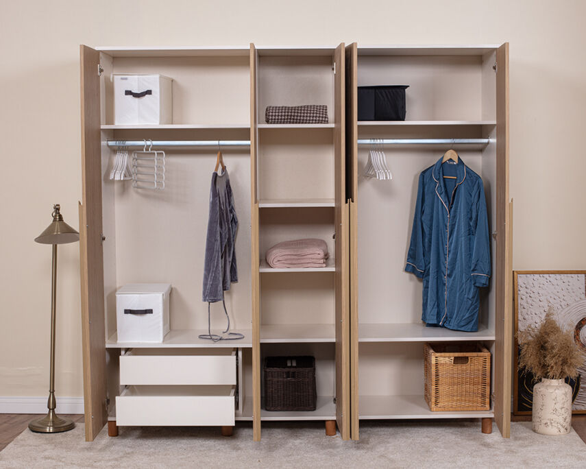 Vibe 5 Kapaklı Krem Gövde (Meşe MDFLAM Kapak) - 3