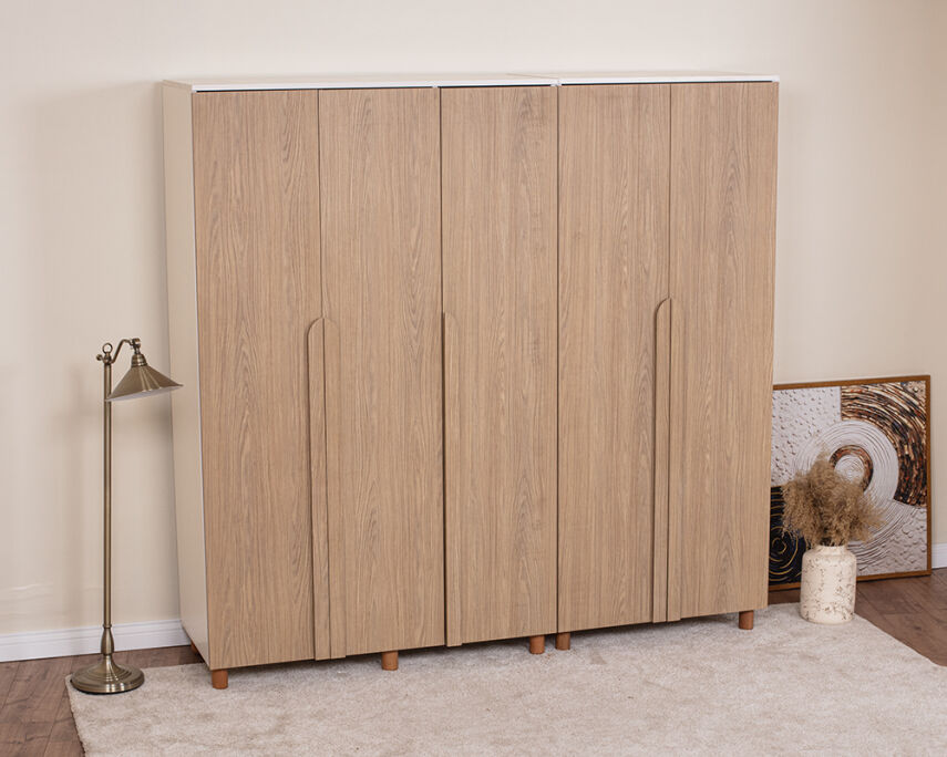 Vibe 5 Kapaklı Krem Gövde (Meşe MDFLAM Kapak) - 2