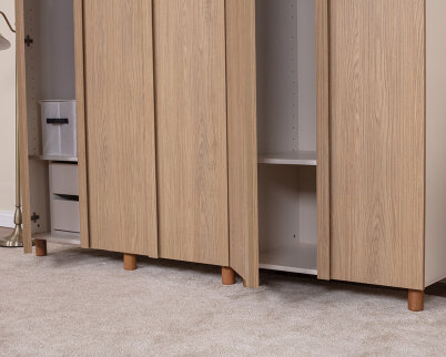 İtra 5 Kapaklı Krem Gövde (Meşe MDFLAM Kapak) - 5