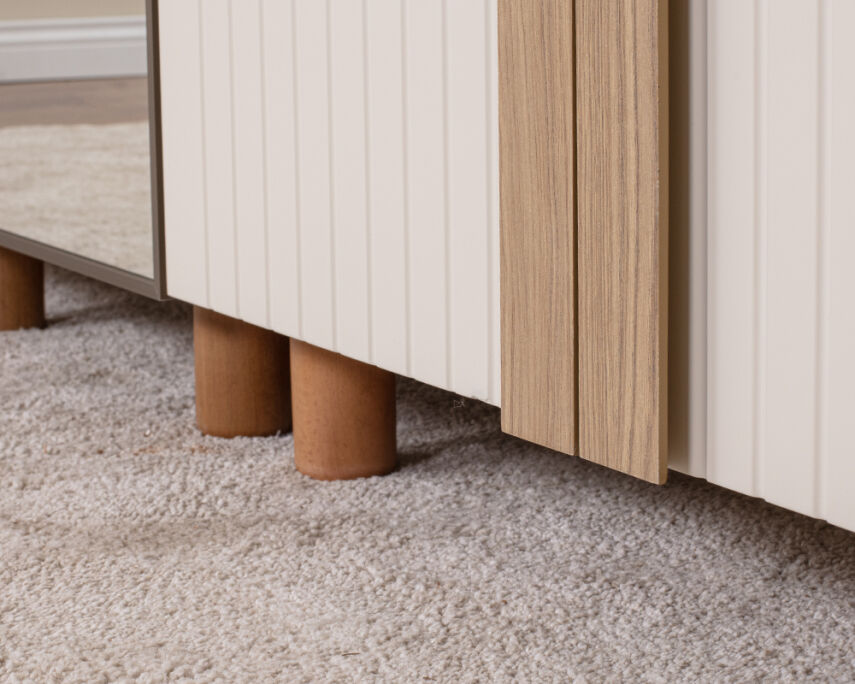 Vibe 5 Kapaklı Meşe Gövde (4 Kapak Krem Lake 1 Kapak Aynalı) - 5