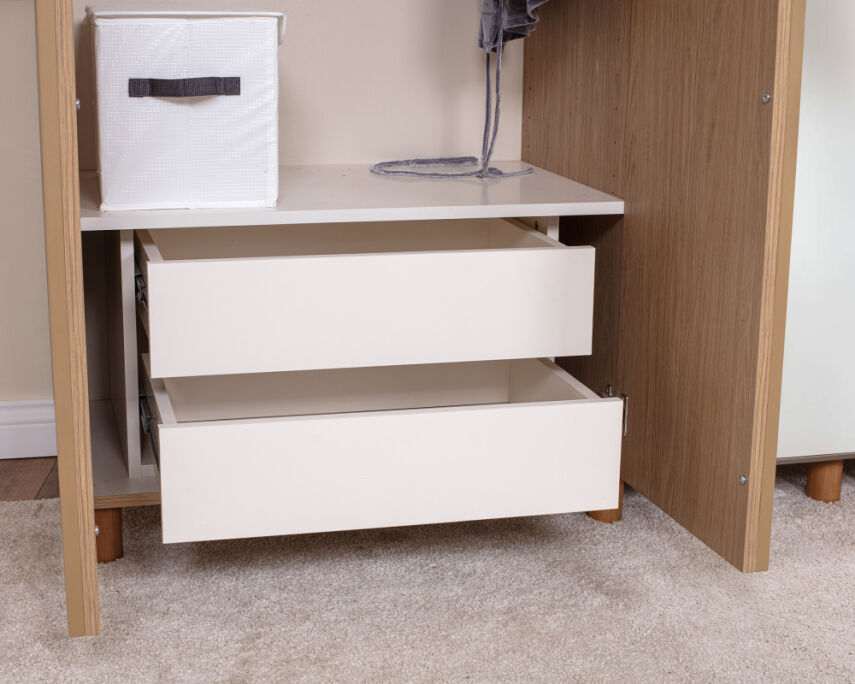 Vibe 5 Kapaklı Meşe Gövde (4 Kapak Meşe MDFLAM 1 Kapak Aynalı) - 4