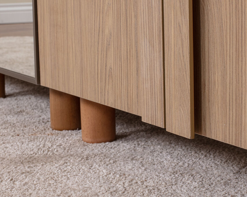 Vibe 5 Kapaklı Meşe Gövde (4 Kapak Meşe MDFLAM 1 Kapak Aynalı) - 5