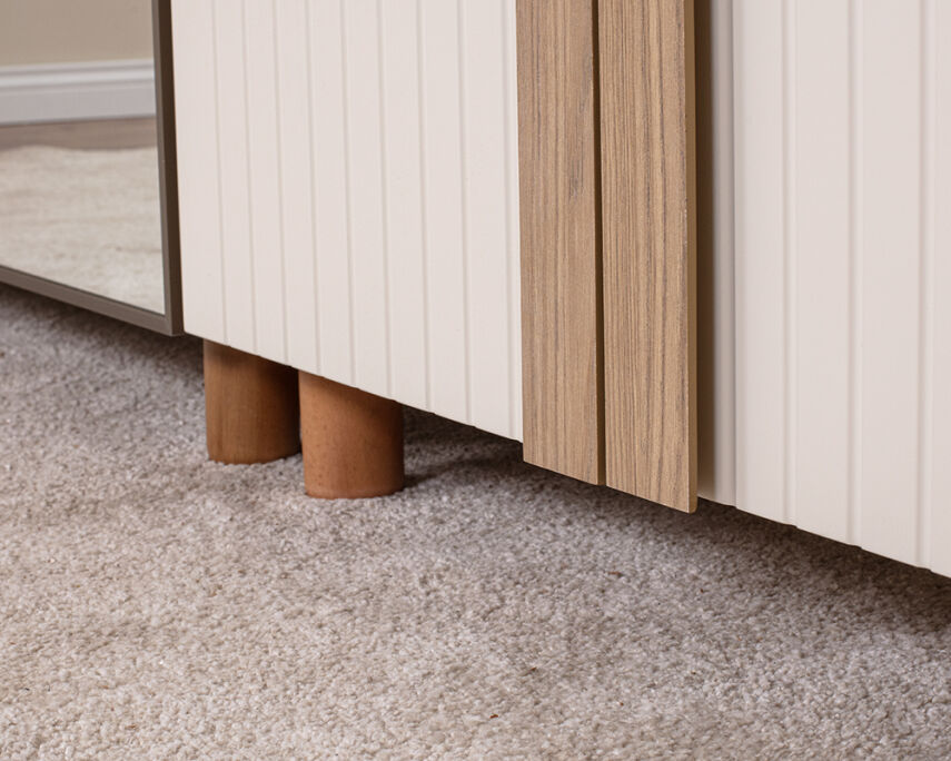 Vibe 6 Kapaklı Meşe Gövde (4 Kapak Krem Lake 2 Kapak Aynalı) - 6