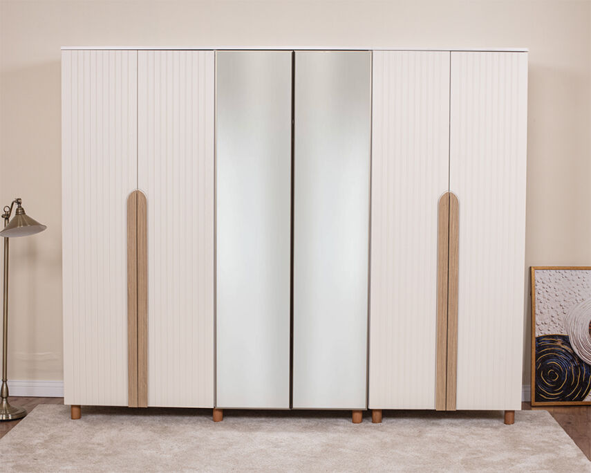 Vibe 6 Kapaklı Krem Gövde (4 Kapak Krem Lake 2 Kapak Aynalı) - 1