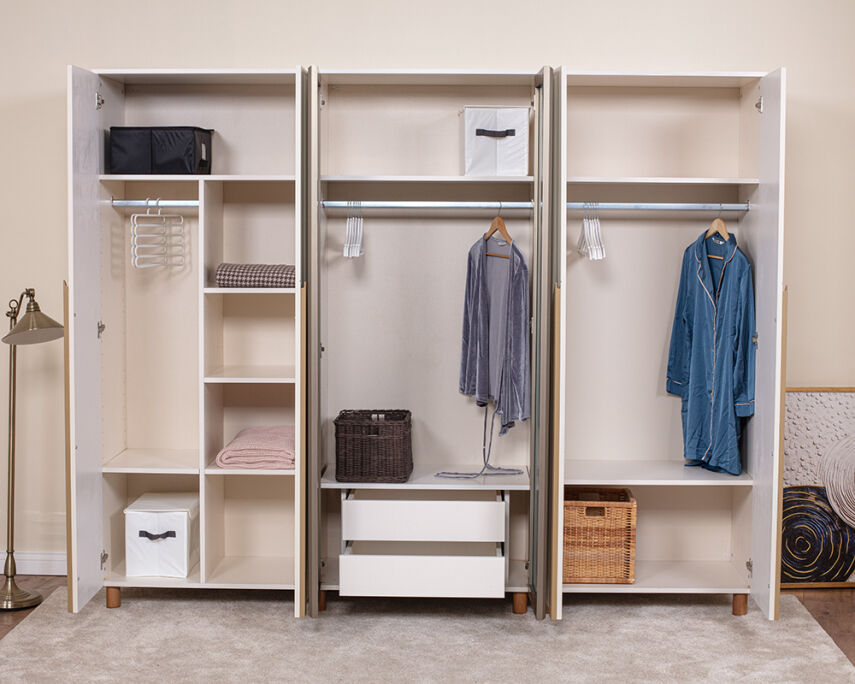 Vibe 6 Kapaklı Krem Gövde (4 Kapak Krem Lake 2 Kapak Aynalı) - 3