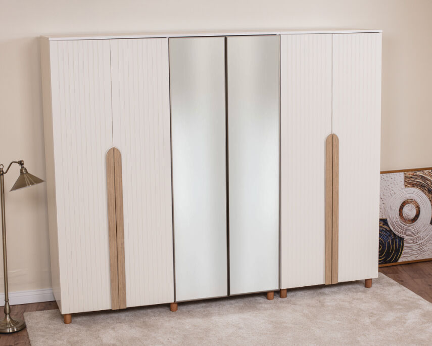 Vibe 6 Kapaklı Krem Gövde (4 Kapak Krem Lake 2 Kapak Aynalı) - 2