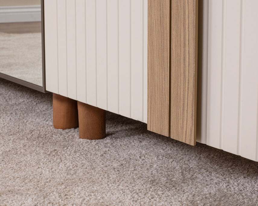 Vibe 6 Kapaklı Krem Gövde (4 Kapak Krem Lake 2 Kapak Aynalı) - 6