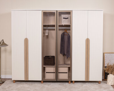 Vibe 6 Kapaklı Krem Gövde (4 Kapak Krem Lake 2 Kapak Camlı) - 